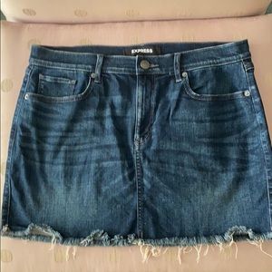 Express Jean Denim Mini Skirt Size 12 Never Worn